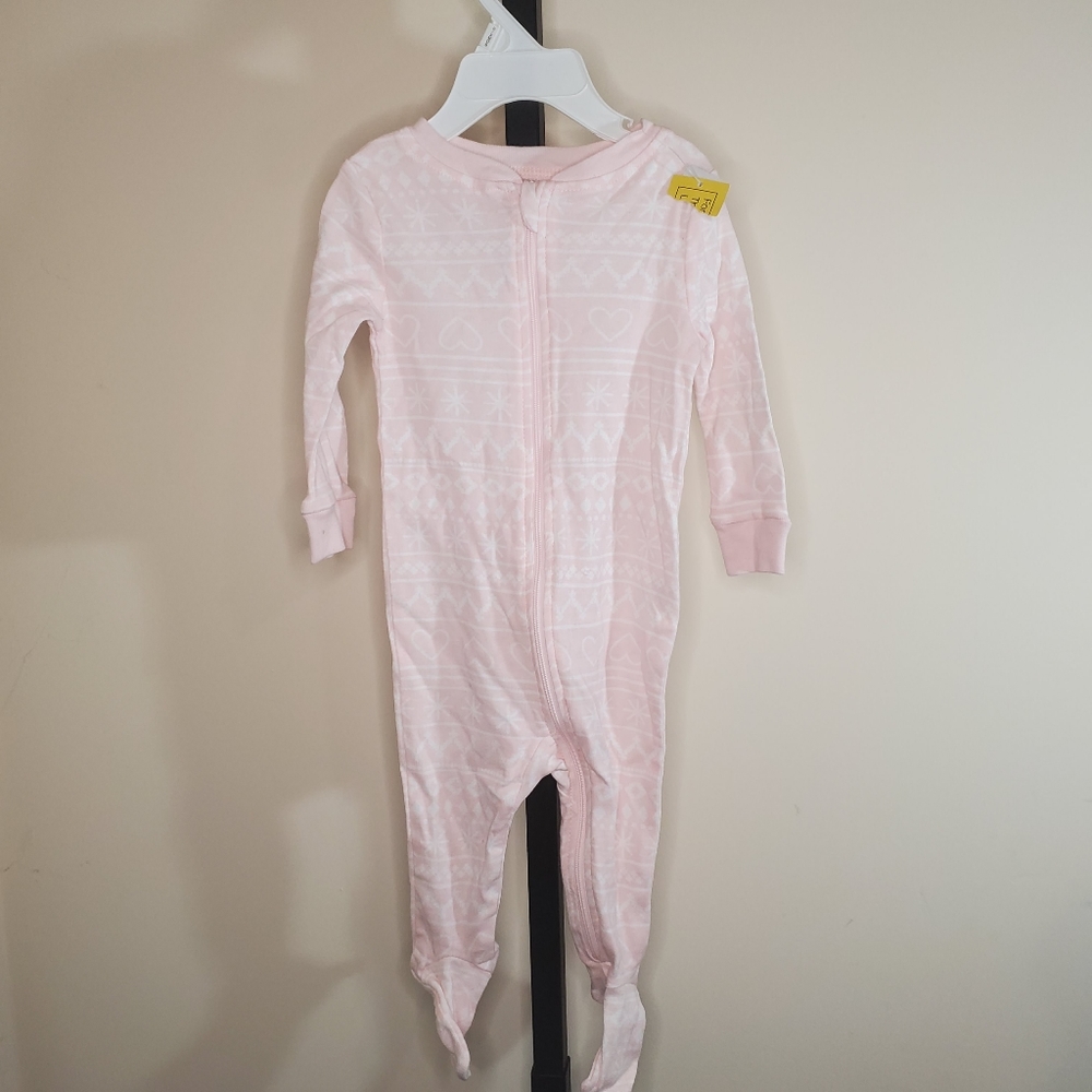 3/$15 Dip Pink Hearts Footies 6 Months
